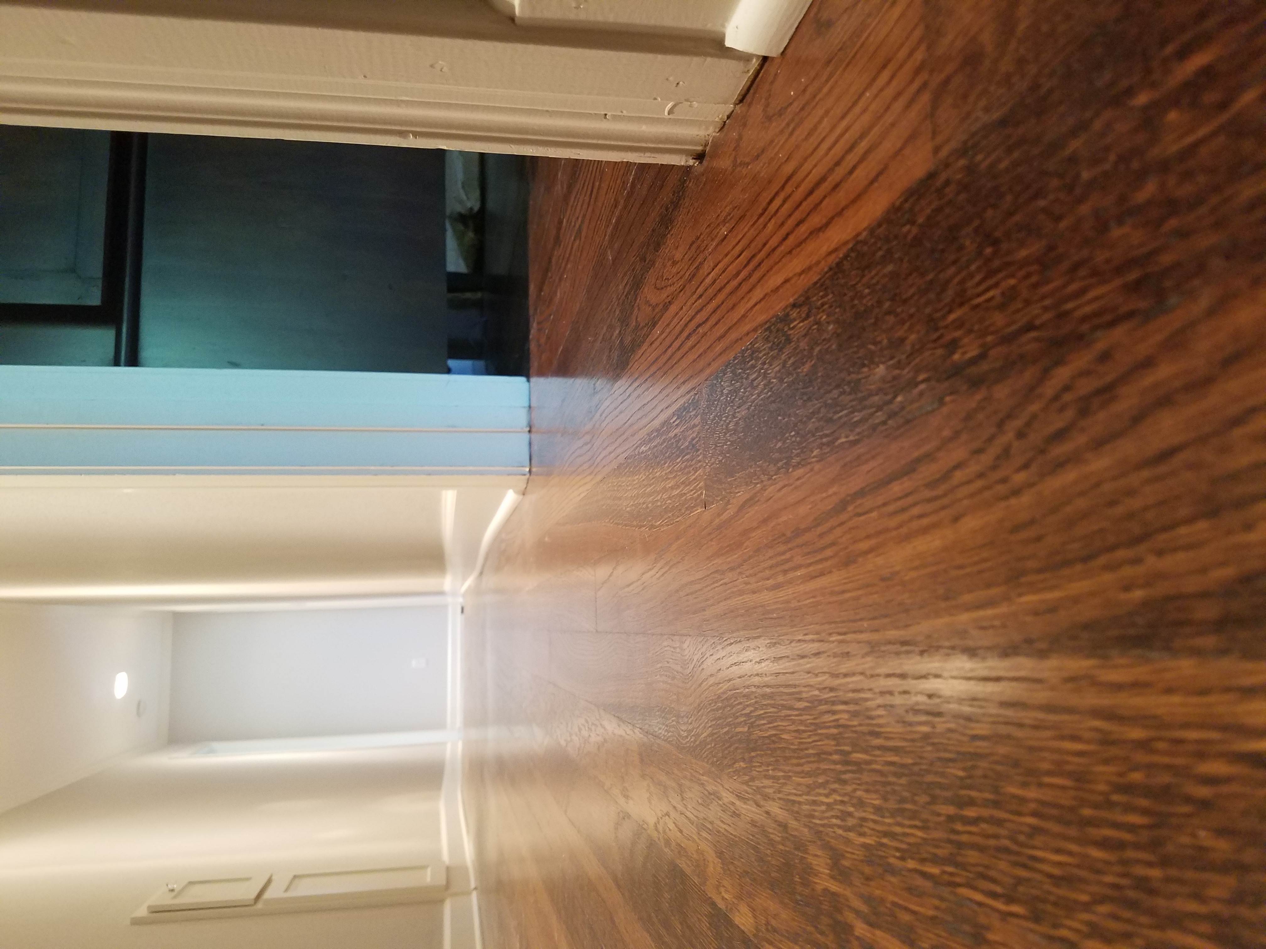 Close-up — fresh polyurethane finish