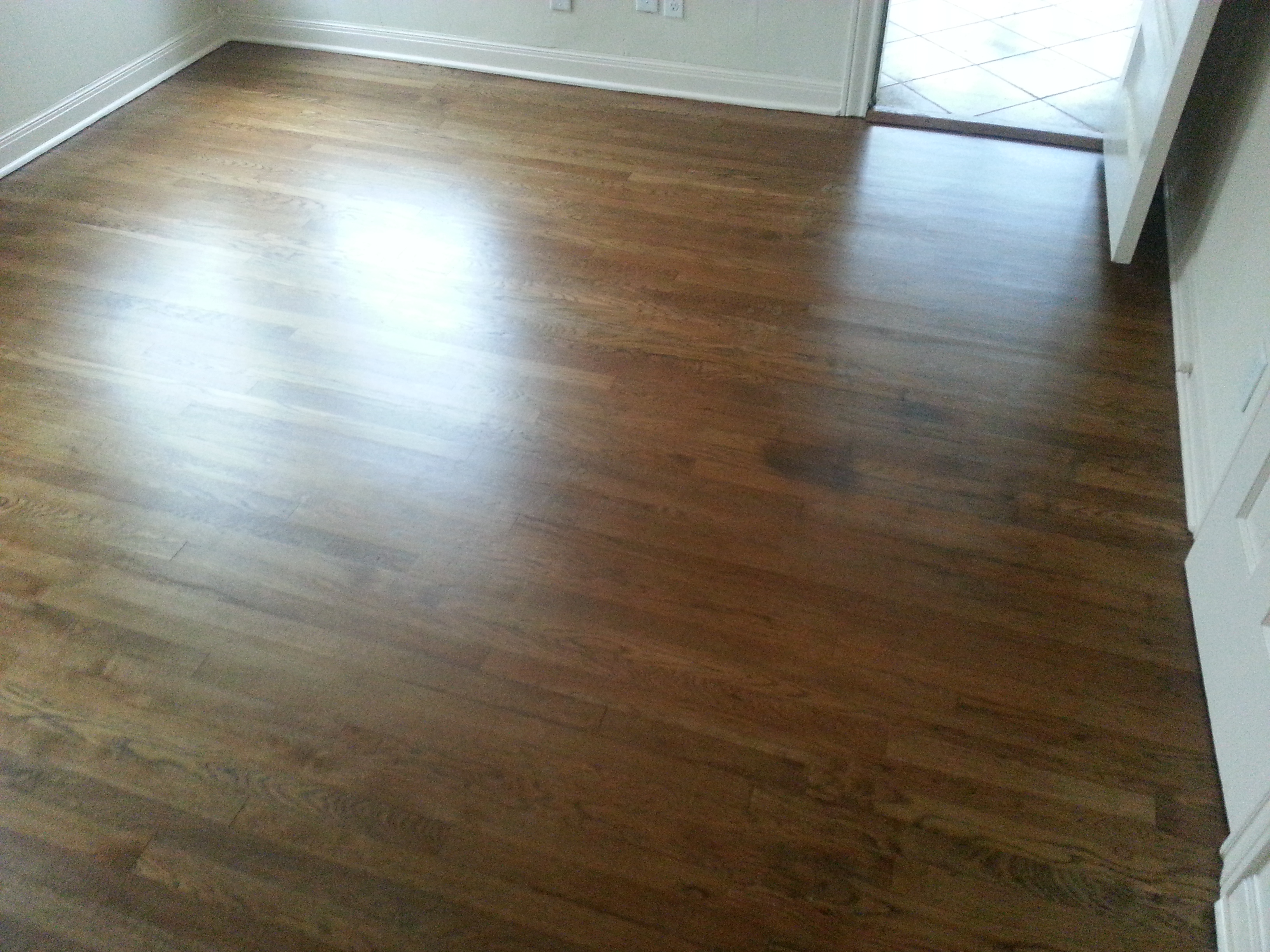 Sanding and refinishing in progress