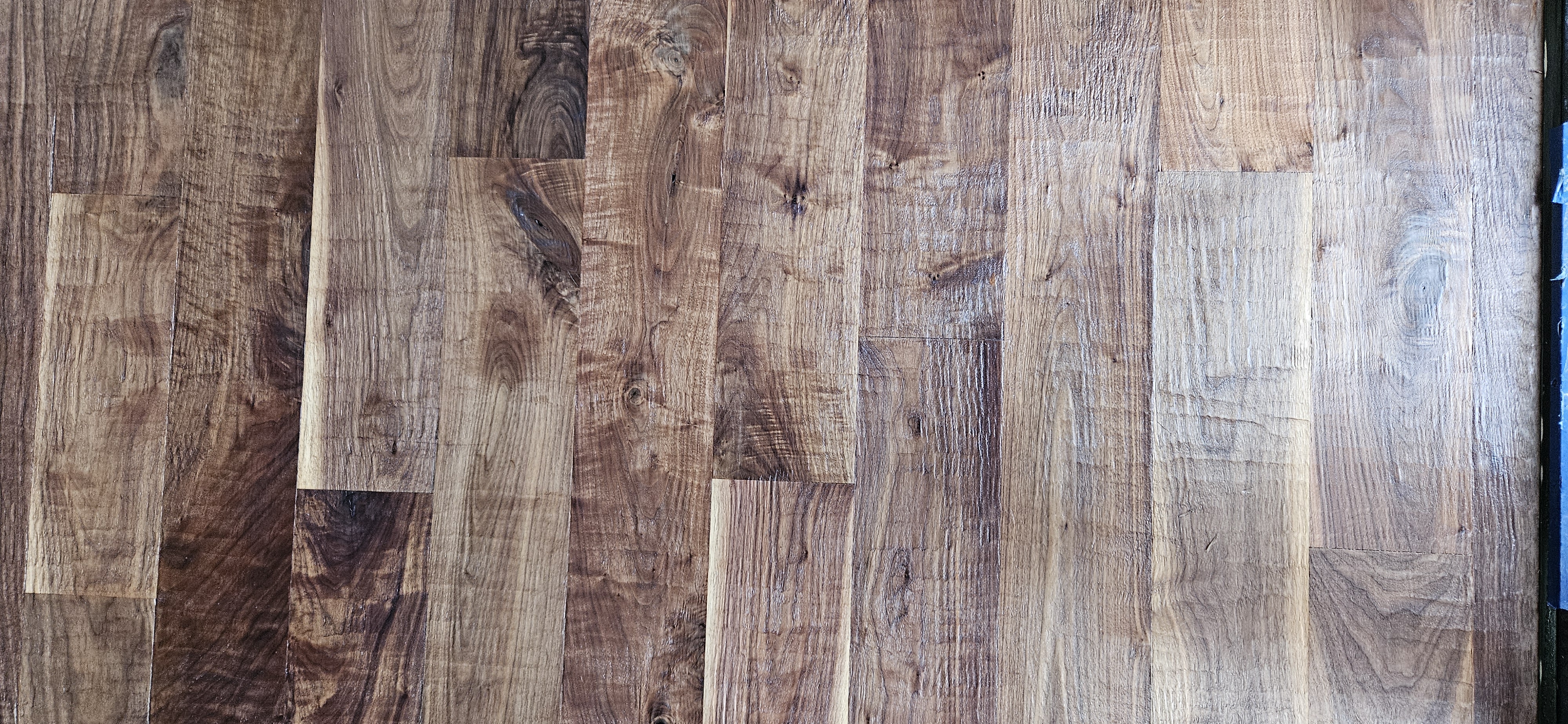 Hand scraped walnut — completed